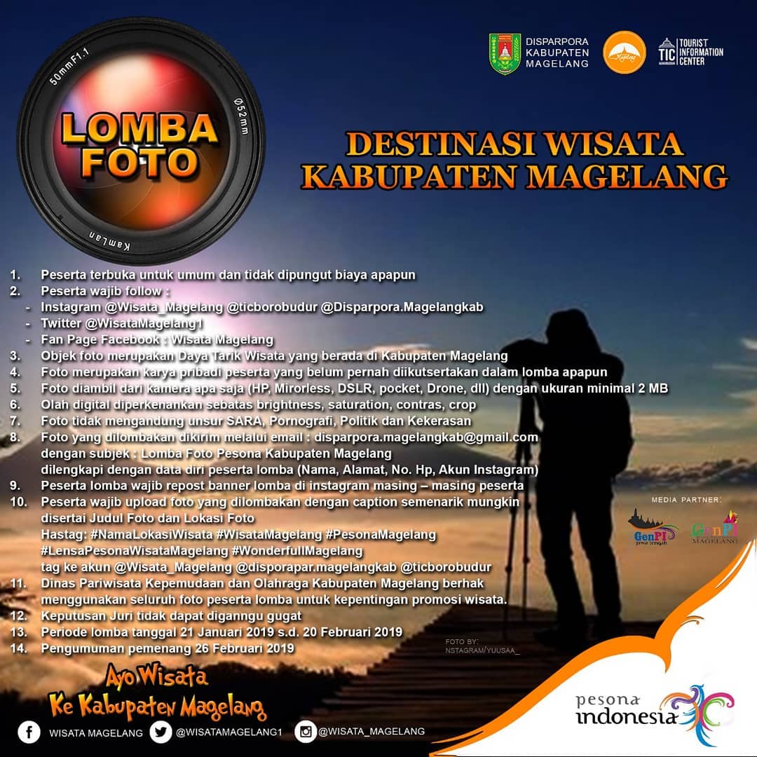 EVENT MAGELANG - LOMBA FOTO ( DESTINASI WISATA KABUPATEN MAGELANG )