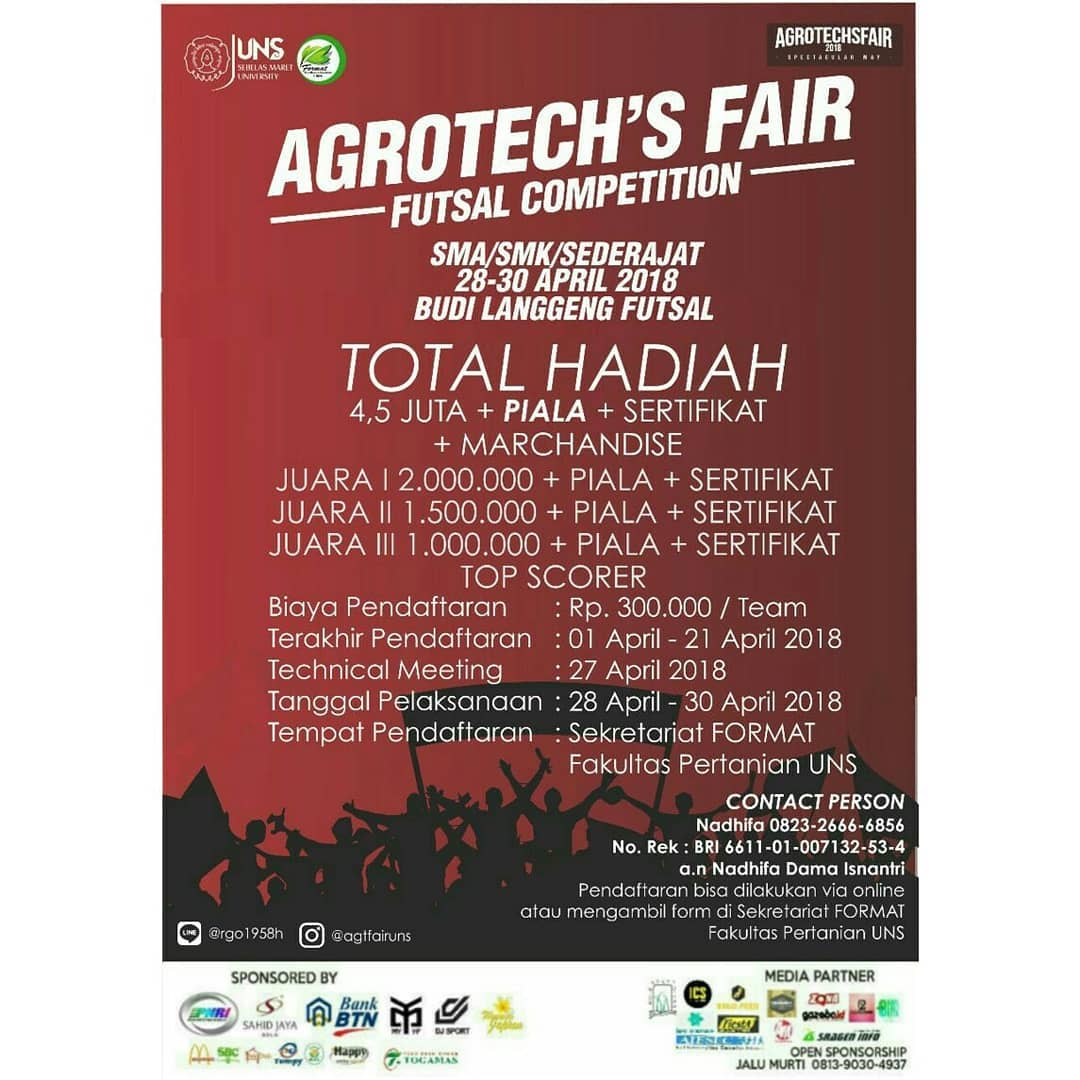 EVENT SOLO - AGROTECHS FAIR FUTSAL COMPETITION 2018