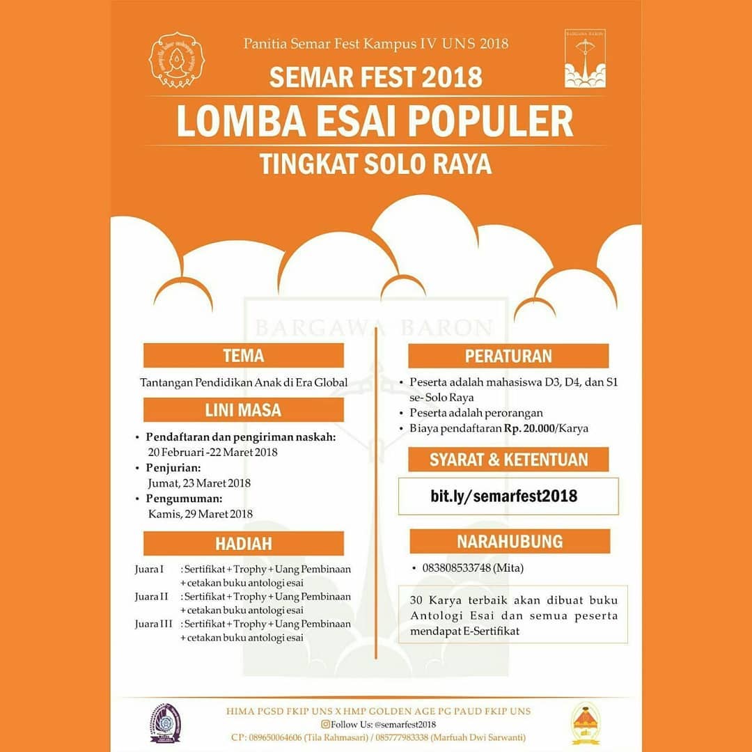 EVENT SOLO - SEMAR FEST 2018 (LOMBA ESAI POPULER)