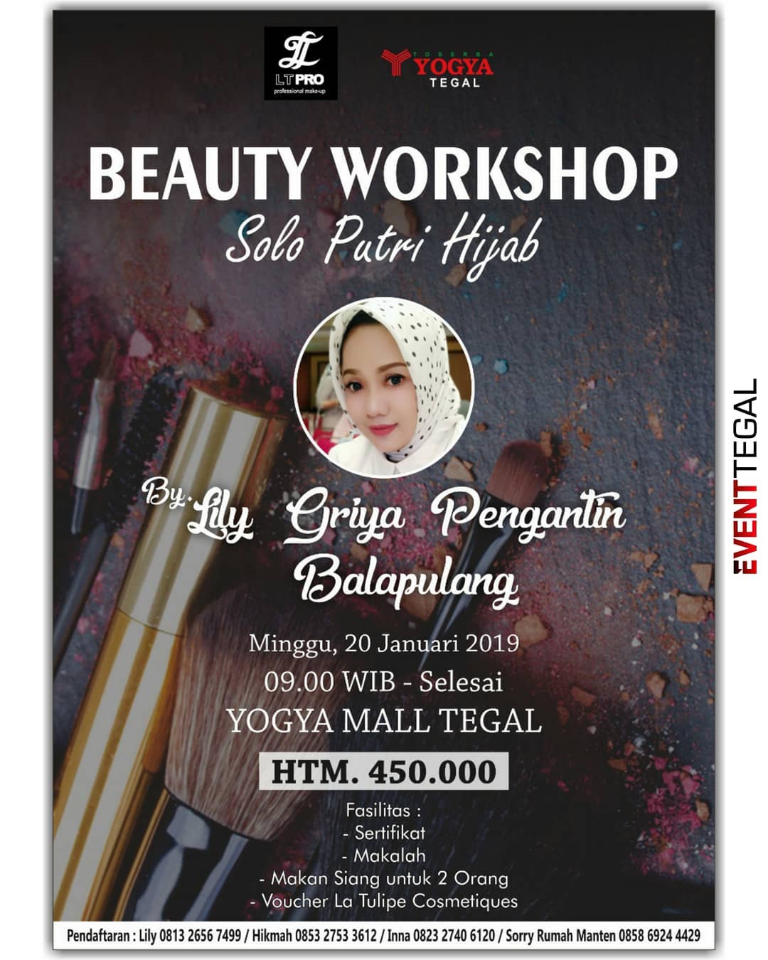 Jateng Live Event EVENT TEGAL BEAUTY WORKSHOP SOLO PUTRI HIJAB