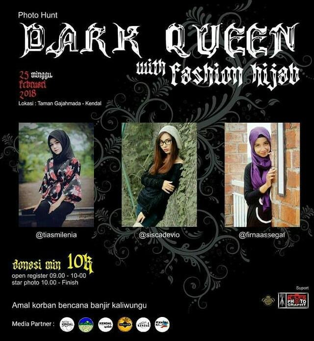 EVENT KENDAL-PHOTO HUNT DARK QUEEN WITH FASHION HIJAB