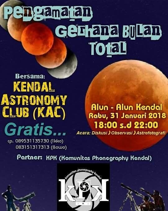 EVENT PENGAMATAN GERHANA BULAN TOTAL DI KENDAL