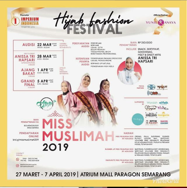 EVENT SEMARANG - HIJAB FASHION FESTIVAL MISS MUSLIMAH 2019