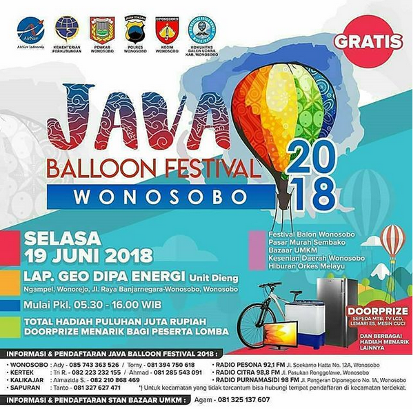 EVENT WONOSOBO - JAVA BALLOON FESTIVAL 2018