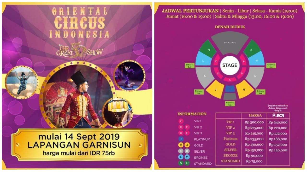 ORIENTAL CIRCUS INDONESIA THE GREAT 50 SHOW 