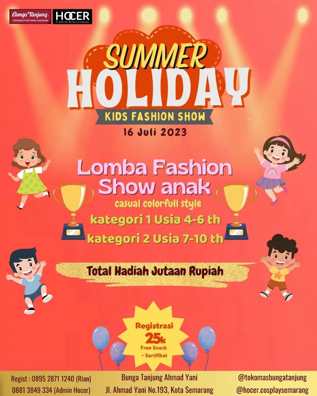 summer holiday, kids fashion show