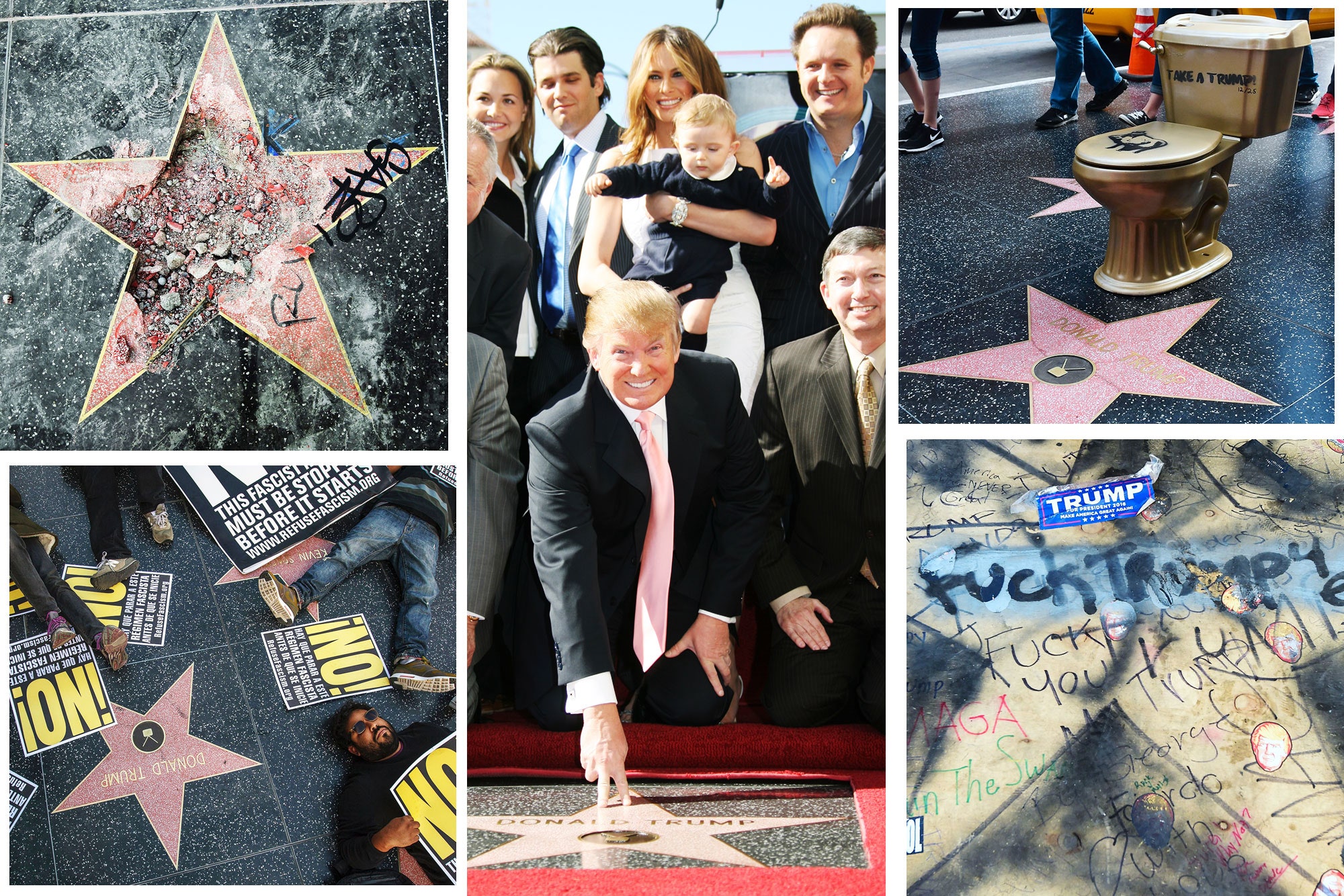 Bintang Milik Donal Trump di Hollywood Walk of Fame Dirusak Lagi Oleh Pria Berkostum Hulk