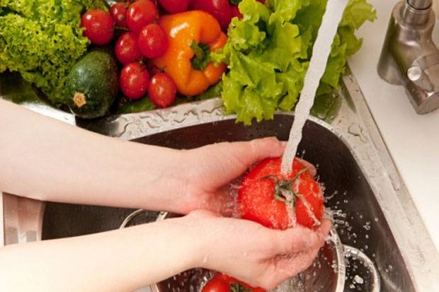 Mencuci sayuran dan buah-buahan dengan benar sebelum dikonsumsi sangatlah penting. Proses ini dilakukan untuk menghilangkan bahan kimia, bakteri, dan 