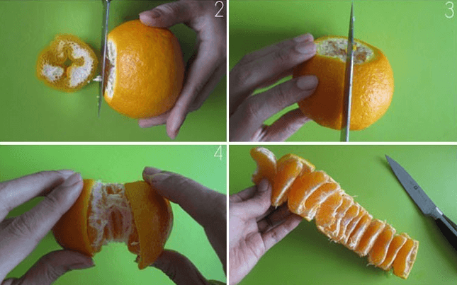 Mengupas buah jeruk lebih praktis dan nggak ribet 