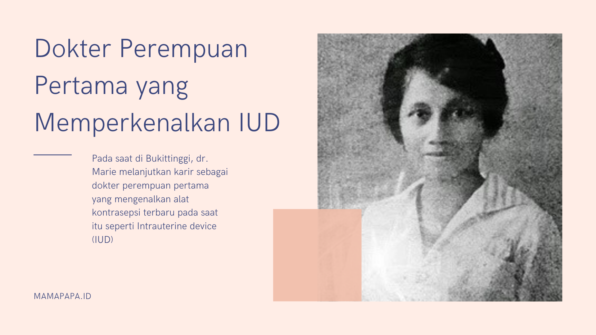 Dokter Perempuan Pertama di Indonesia, Marie Thomas