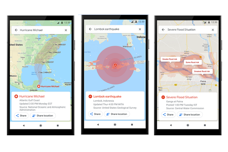 Google Maps Akan Tampilkan Gempa Bumi, Badai dan Banjir