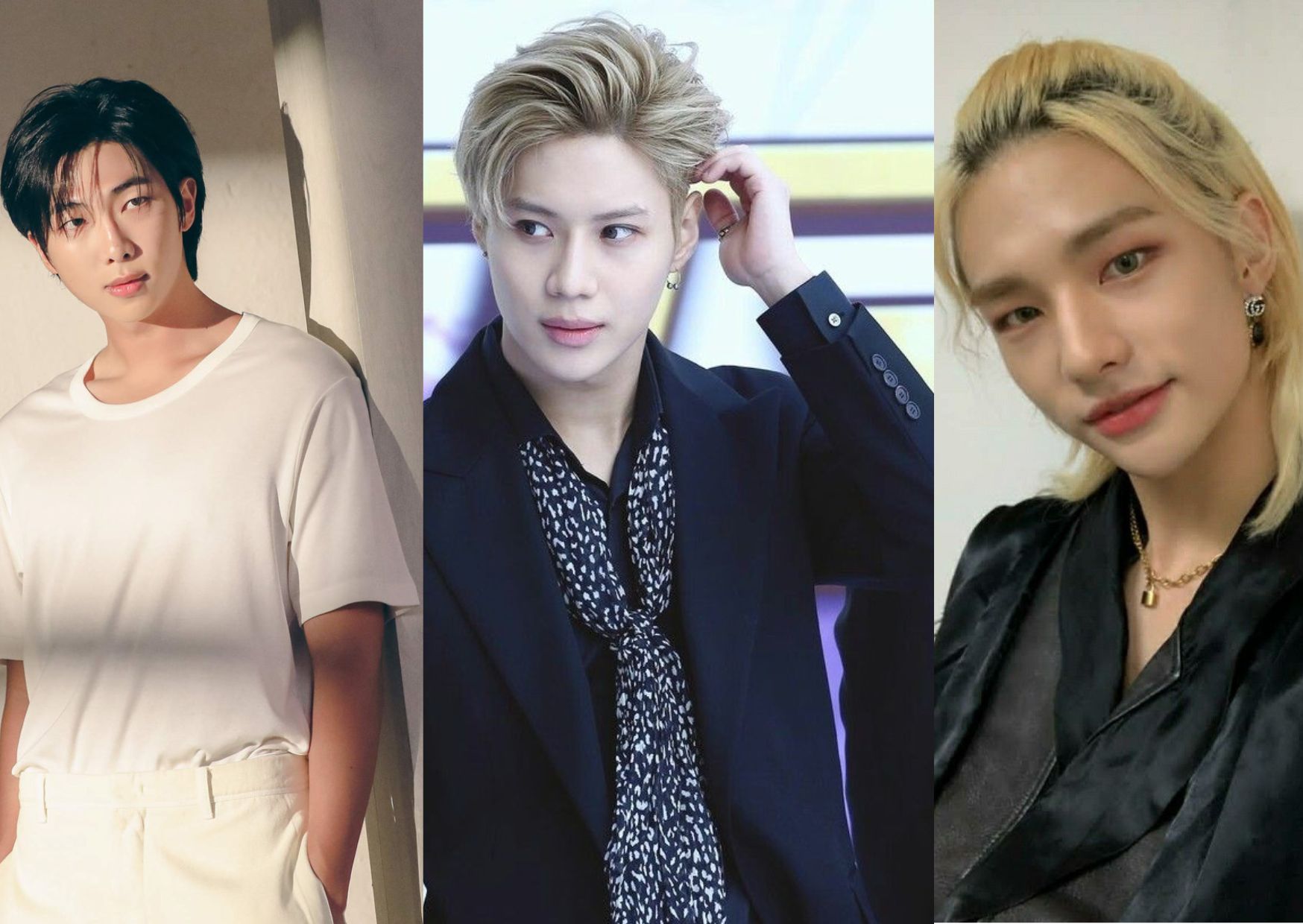 RM (BTS), Taemin (SHINee), Hyunjin (StrayKids)