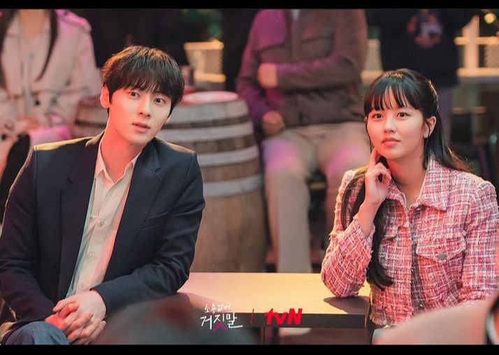Kim So Hyun dan Hwang Minhyun dalam drama Korea terbaru My lovely Liar. 