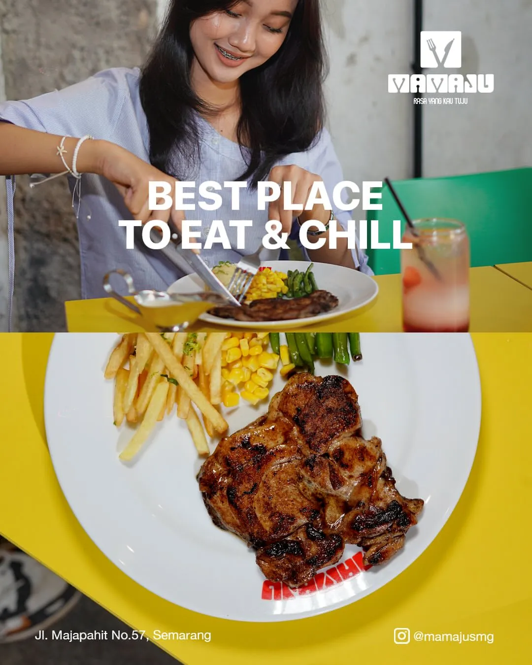 Mamaju Coffee & Steak Semarang, Punya Menu Steak yang Nagih!