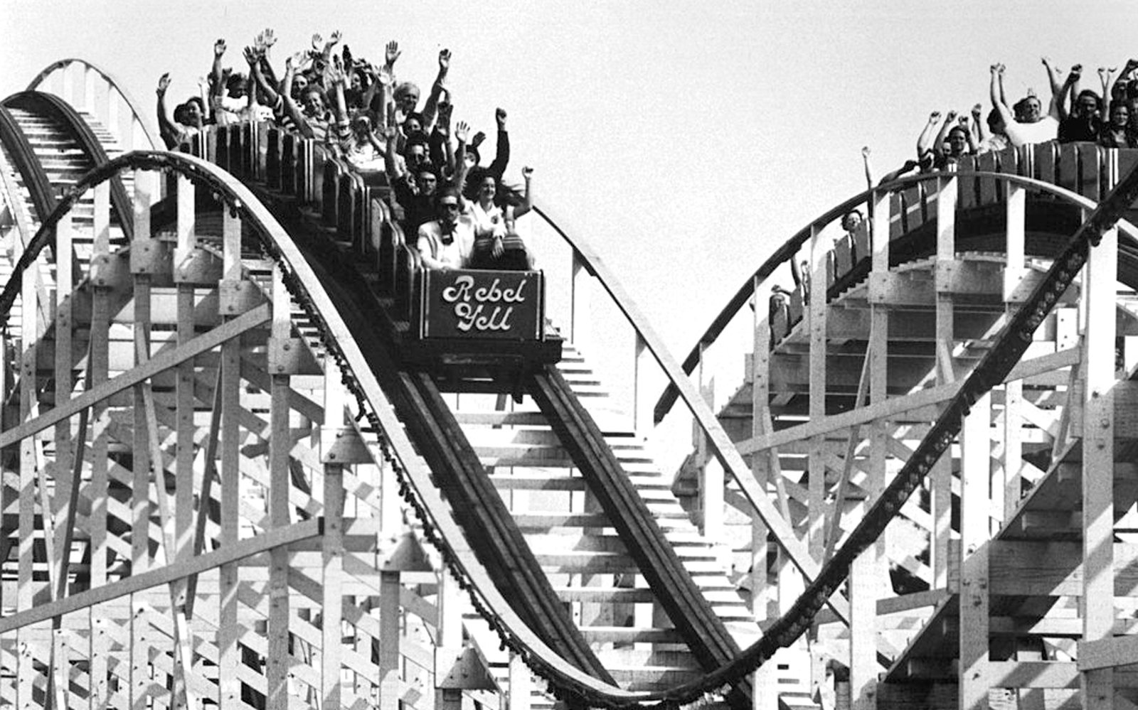 Foto vintage roller coaster