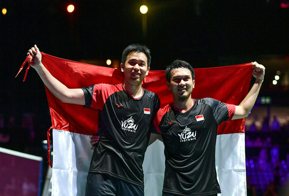 Momen Kemenangan Ahsan dan Hendra Setiawan Juarai Kejuaraan Dunia Badminton 2019