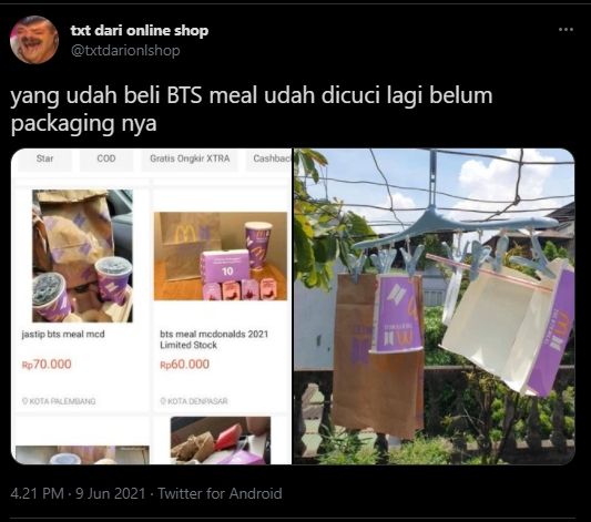 NGERIIIIII, Brown Bag BTS Meal Dijual Di E Commerce Dijual Dengan Harga Dasyat