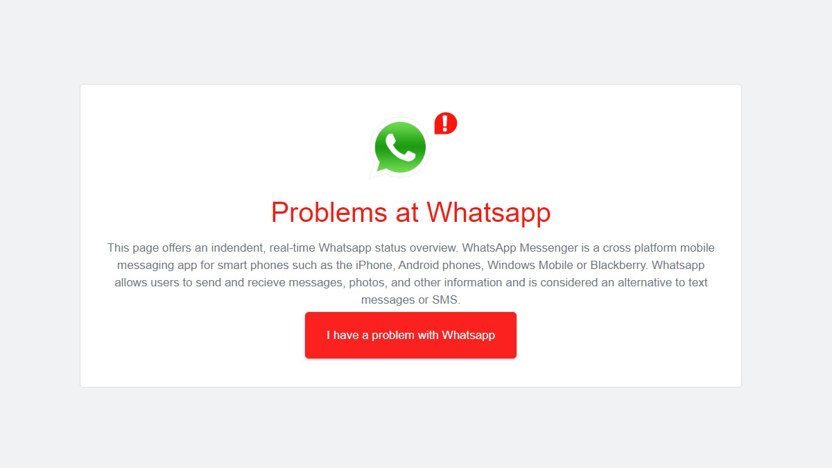 Penyebab WhatsApp Down
