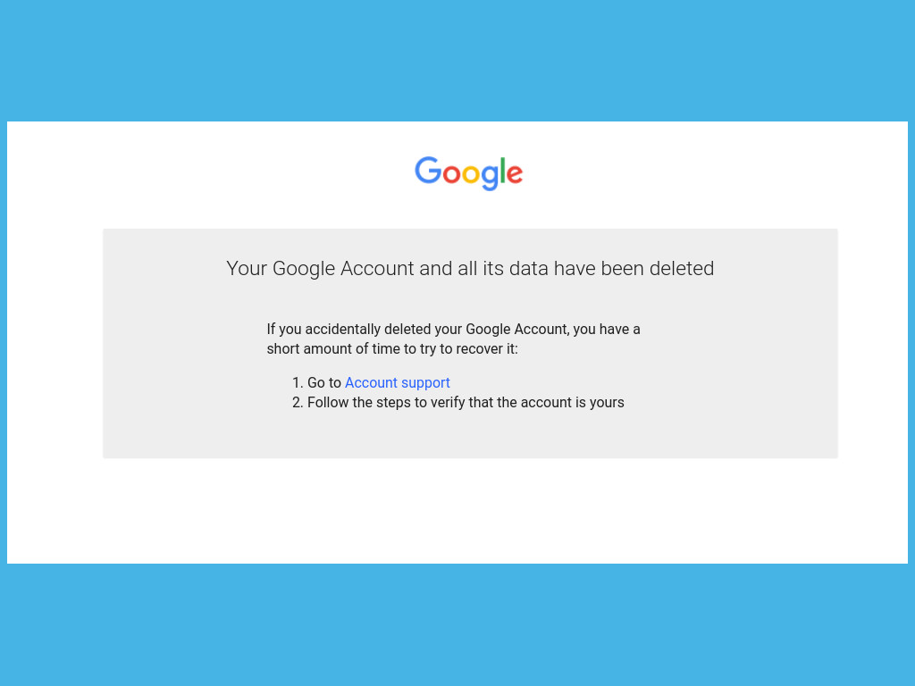 Akun Gmail Dihapus