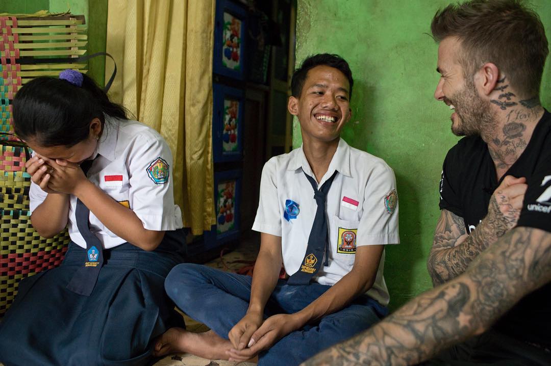 Sripun dan Ego, dua siswa yang menarik perhatian Beckham untuk berkunjung ke Semarang.