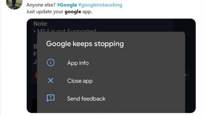 Google keep Stopping